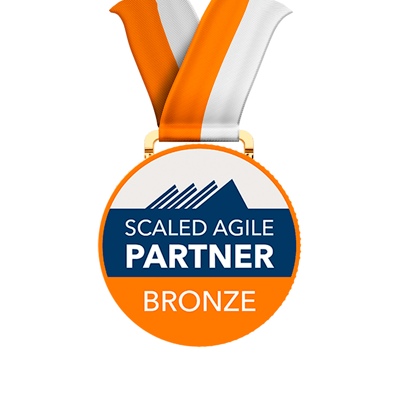 Possuímos certificação bronze pela Scaled Agile Partner